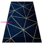 Kab. EMERALD szőnyeg 1013 glamour, elegáns geometriai sötétkék / arany 240x330 cm