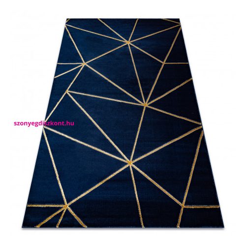 Kizárólagos EMERALD szőnyeg 1013 glamour, elegáns geometriai sötétkék / arany 240x330 cm