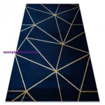 Kab. EMERALD szőnyeg 1013 glamour, elegáns geometriai sötétkék / arany 180x270 cm