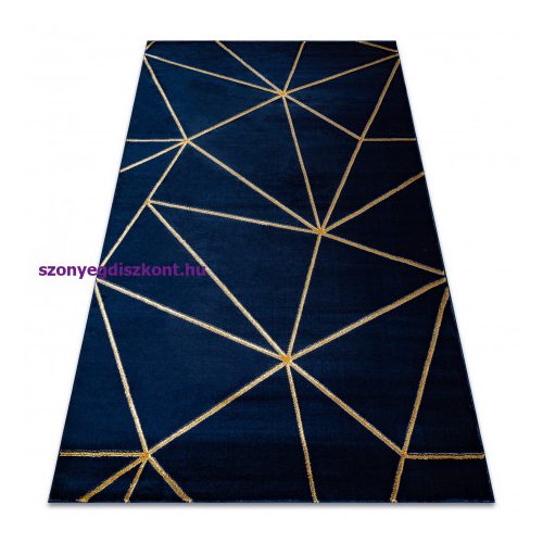 Kizárólagos EMERALD szőnyeg 1013 glamour, elegáns geometriai sötétkék / arany 160x220 cm