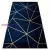 Kab. EMERALD szőnyeg 1013 glamour, elegáns geometriai sötétkék / arany 120x170 cm