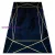 Kab. EMERALD szőnyeg 1022 glamour, elegáns geometriai sötétkék / arany 80x150 cm