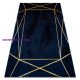 Kizárólagos EMERALD szőnyeg 1022 glamour, elegáns geometriai sötétkék / arany 180x270 cm