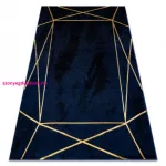 Kab. EMERALD szőnyeg 1022 glamour, elegáns geometriai sötétkék / arany 240x330 cm