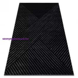   Kab. EMERALD szőnyeg A0084 glamour, elegáns, vonalak, geometriai fekete / ezüst  140x190 cm