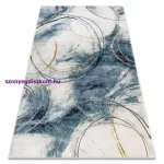 Kab. EMERALD szőnyeg A0087 glamour, elegáns körökben kék / arany 140x190 cm