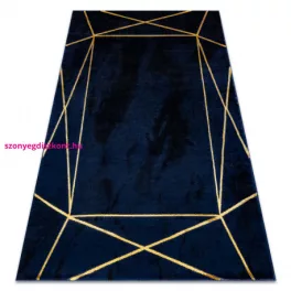   Kab. EMERALD szőnyeg 1022 glamour, elegáns geometriai sötétkék / arany 280x370 cm