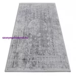 Kab. Akril valencia szőnyeg 2328 ORNAMENT sötét szürke / elefántcsont 80x150 cm