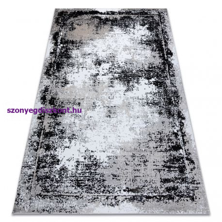 Modern GLOSS szőnyeg 8493 78 vintage, elegáns, szürke / fekete 240x330 cm