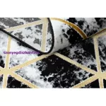 Kab. Modern GLOSS 3D szőnyeg 409A 82 Kocka elegáns, glamour, art deco fekete / arany / szürke 240x330 cm