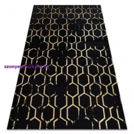   Kab. Modern GLOSS szőnyeg 407C 86 elegáns, glamour, art deco fekete / arany 160x220 cm