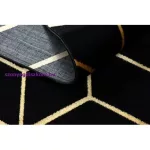 Kab. Modern GLOSS 3D szőnyeg 409C 86 Kocka elegáns, glamour, art deco fekete / arany 160x220 cm