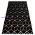 Kab. Modern GLOSS 3D szőnyeg 409C 86 Kocka elegáns, glamour, art deco fekete / arany 120x170 cm