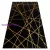 Kab. Modern GLOSS szőnyeg 406C 86 elegáns, glamour, art deco, geometriai fekete / arany 140x190 cm