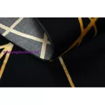 Kab. Modern GLOSS szőnyeg 406C 86 elegáns, glamour, art deco, geometriai fekete / arany 140x190 cm