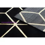 Kab. Modern GLOSS 3D szőnyeg 409C 86 Kocka elegáns, glamour, art deco fekete / arany 140x190 cm