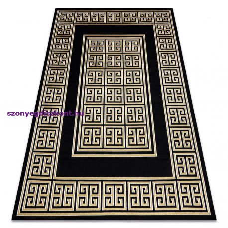 Modern GLOSS szőnyeg 6776 86 elegáns, görög fekete / arany 140x190 cm