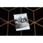Kab. Modern GLOSS 3D szőnyeg 409C 86 Kocka elegáns, glamour, art deco fekete / arany 180x270 cm