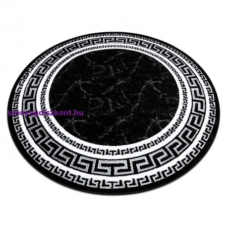Modern GLOSS szőnyeg kör 2813 87 elegáns, keret, görög fekete kerék 200 cm