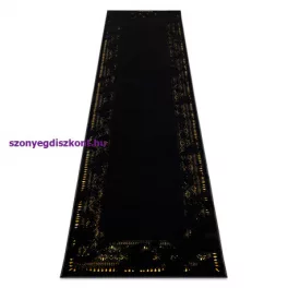   Kab. Modern GLOSS szőnyeg, futószőnyeg 408C 86 elegáns, glamour, art deco fekete / arany 80x250 cm