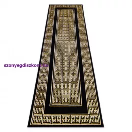   Kab. Modern GLOSS szőnyeg, futószőnyeg 6776 86 elegáns, görög fekete / arany 80x200 cm