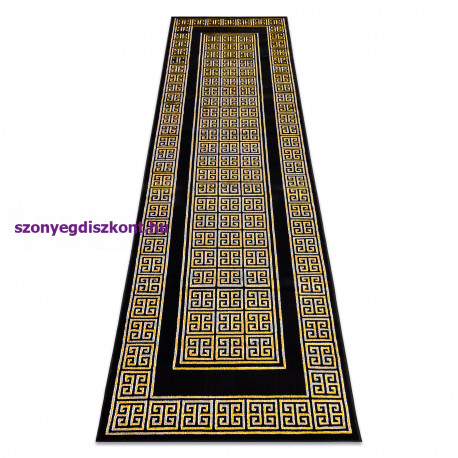 Modern GLOSS szőnyeg, futószőnyeg 6776 86 elegáns, görög fekete / arany 70x200 cm