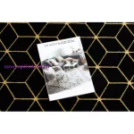 Kab. Modern GLOSS szőnyeg, futószőnyeg 409C 86 Kocka elegáns, glamour, art deco fekete / arany 70x200 cm