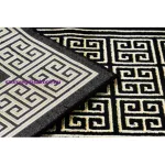 Kab. Modern GLOSS szőnyeg, futószőnyeg 6776 86 elegáns, görög fekete / arany 60x300 cm