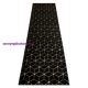 Modern GLOSS szőnyeg, futószőnyeg 409C 86 Kocka elegáns, glamour, art deco fekete / arany 60x200 cm