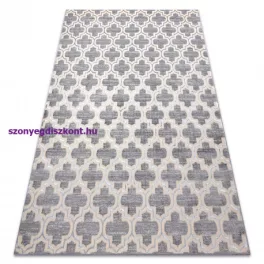   Kab. CORE szőnyeg W6764 Lóhere Marokkói Trellis - Structural, két szintű, szürke / krém 80x150 cm