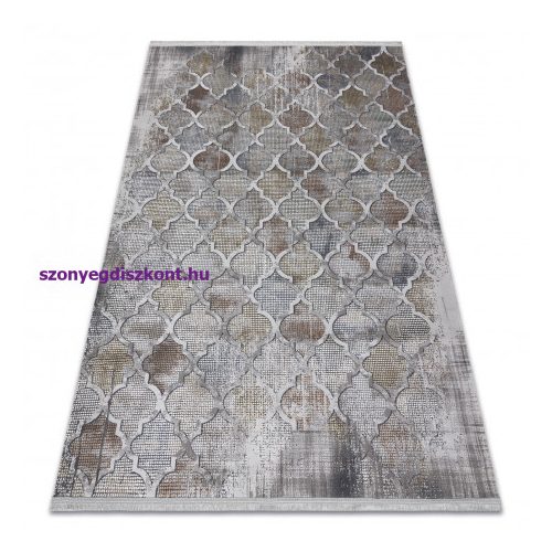 Modern LUCE 75 Marokkói Trellis vintage - szürke / mustár 192x290 cm szőnyeg