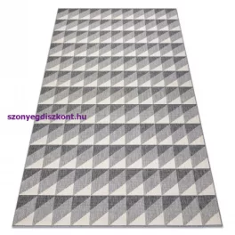   Kab. Szőnyeg SPRING 20406332 gyémánt háromszögek szizál, hurkolt - szürke 200x290 cm