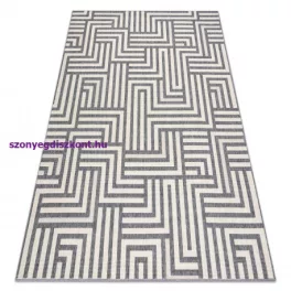   Kab. Szőnyeg SPRING 20421332 labirintus szizál, hurkolt - krém / szürke 200x290 cm