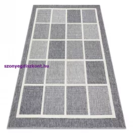   Kab. Szőnyeg SPRING 20426332 négyzetek, szizál, hurkolt - szürke 200x290 cm