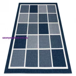   Kab. Szőnyeg SPRING 20426994 négyzetek, szizál, hurkolt - kék 200x290 cm