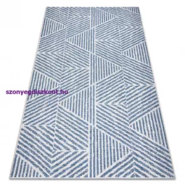   Kab. Szőnyeg COLOR 47176360 SISAL vonalak, háromszögek, bézs / kék 160x230 cm