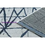 Kab. Szőnyeg COLOR 47278306 SISAL vonalak, háromszögek bézs / kék 80x150 cm