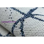 Kab. Szőnyeg COLOR 47278306 SISAL vonalak, háromszögek bézs / kék 60x110 cm