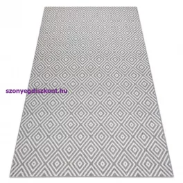   Kab. Fonott sizal flat szőnyeg 48607637 Négyzetek rombusz szürke / krém 120x170 cm