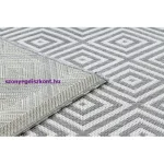 Kab. Fonott sizal flat szőnyeg 48607637 Négyzetek rombusz szürke / krém 120x170 cm