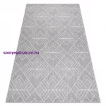 Kab. Fonott sizal flat szőnyeg 48731637 Négyzetek rombusz, геометричен szürke / krém 120x170 cm
