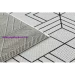 Kab. Fonott sizal flat szőnyeg 48731960 Négyzetek rombusz, геометричен krém / szürke 160x230 cm