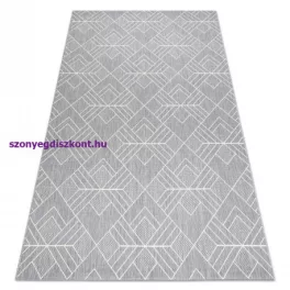   Kab. Fonott sizal flat szőnyeg 48731637 Négyzetek rombusz, геометричен szürke / krém 160x230 cm