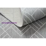 Kab. Fonott sizal flat szőnyeg 48731637 Négyzetek rombusz, геометричен szürke / krém 80x150 cm