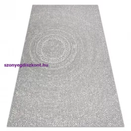   Kab. Fonott sizal flat szőnyeg 48832637 Körök, pontok szürke / krém 80x150 cm