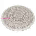 Kab. Fonott sizal Flat szőnyeg kör 48834866 Pontok elpirul krém kör 120 cm