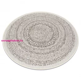   Kab. Fonott sizal Flat szőnyeg kör 48834866 Pontok elpirul krém kör 120 cm