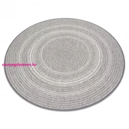   Kab. Fonott sizal Flat szőnyeg kör 48837637 Boho, fonat szürke kör 120 cm