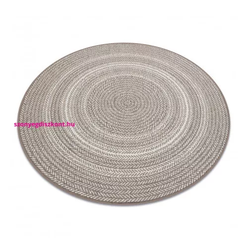 Kab. Fonott sizal Flat szőnyeg kör 48837686 Boho, fonat bézs kör 120 cm