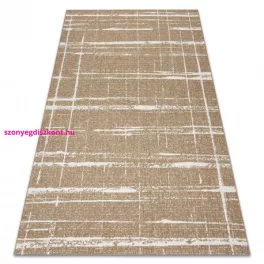   Kab. FLAT 48965265 Szizál szőnyeg Trellis vintage - natúr bézs szalmaszín, zsinór 80x150 cm